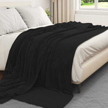 Vidaxl kleden 6 st zwart 220 x 240 cm 8.24 kg fleece