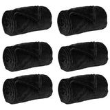 Vidaxl kleden 6 pcs zwart 220 x 240 cm fleece