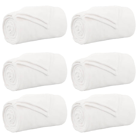 Vidaxl kleden 6 pcs wit 150 x 200 cm fleece