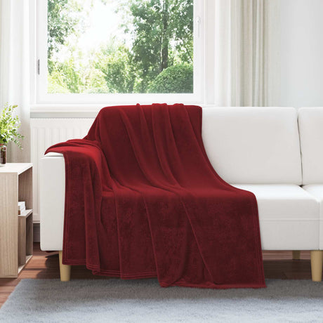 Vidaxl kleden 6 st bordeaux rood 150 x 200 cm 4.68 kg fleece