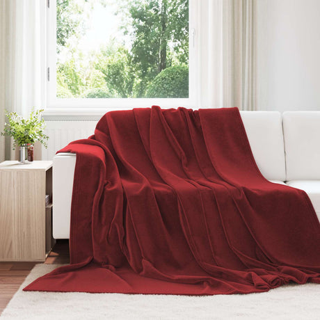 Vidaxl kleden 6 st bordeaux rood 240 x 270 cm 10.11 kg fleece