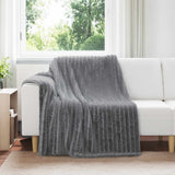 Vidaxl gooi deken donkergrijs 200 x 150 cm fleece