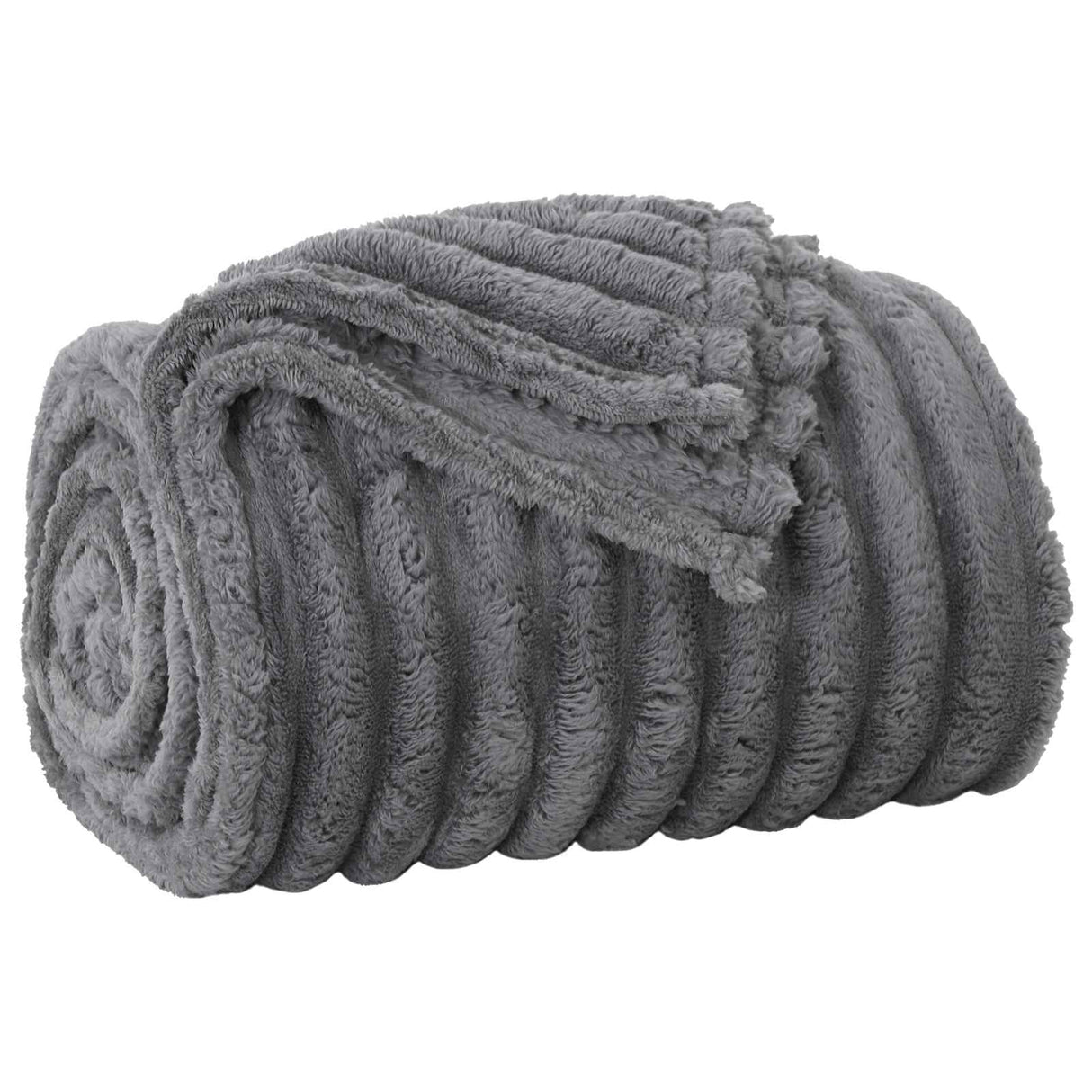 Vidaxl gooi deken donkergrijs 200 x 150 cm fleece