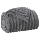 Vidaxl gooi deken donkergrijs 240 x 220 cm fleece