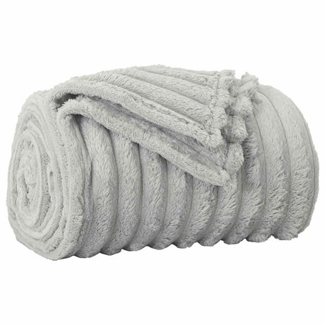 Vidaxl gooi deken grijs 150 x 130 cm fleece