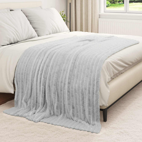 Vidaxl plaid grijs 200 x 150 cm 0.8 kg fleece
