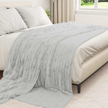 Vidaxl plaid grijs 270 x 240 cm 1.77 kg fleece