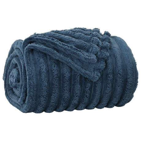 Vidaxl gooi deken marineblauw 200 x 150 cm fleece