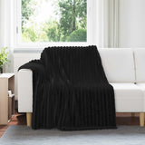 Vidaxl gooi deken zwart 200 x 150 cm fleece