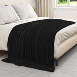 Vidaxl gooi deken zwart 200 x 150 cm fleece