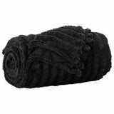Vidaxl gooi deken zwart 270 x 240 cm fleece