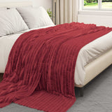 Vidaxl gooi deken bordeaux rood 270 x 240 cm fleece