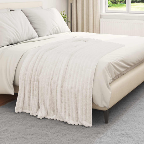 Vidaxl plaid crèmekleurig 150 x 130 cm 0.45 kg fleece