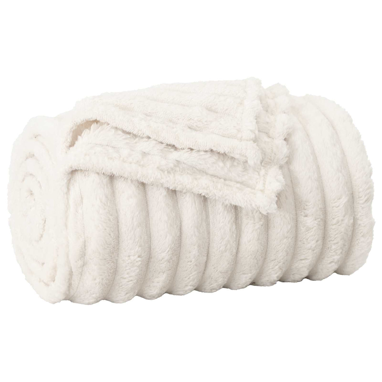 Vidaxl gooi deken crème 240 x 220 cm fleece