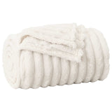 Vidaxl gooi deken crème 240 x 220 cm fleece