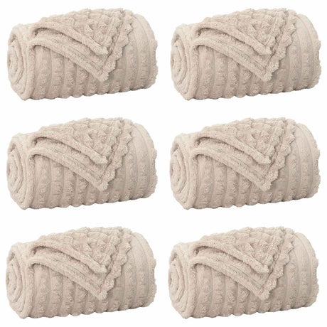 Vidaxl kleden 6 st beige 270 x 240 cm 9.94 kg fleece