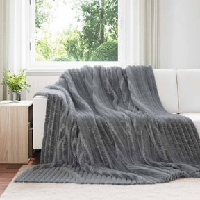 Vidaxl kleden 6 st donkergrijs 270 x 240 cm 8.79 kg fleece