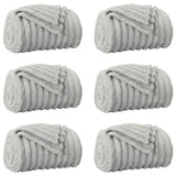Vidaxl kleden 6 pcs grijs 200 x 150 cm fleece