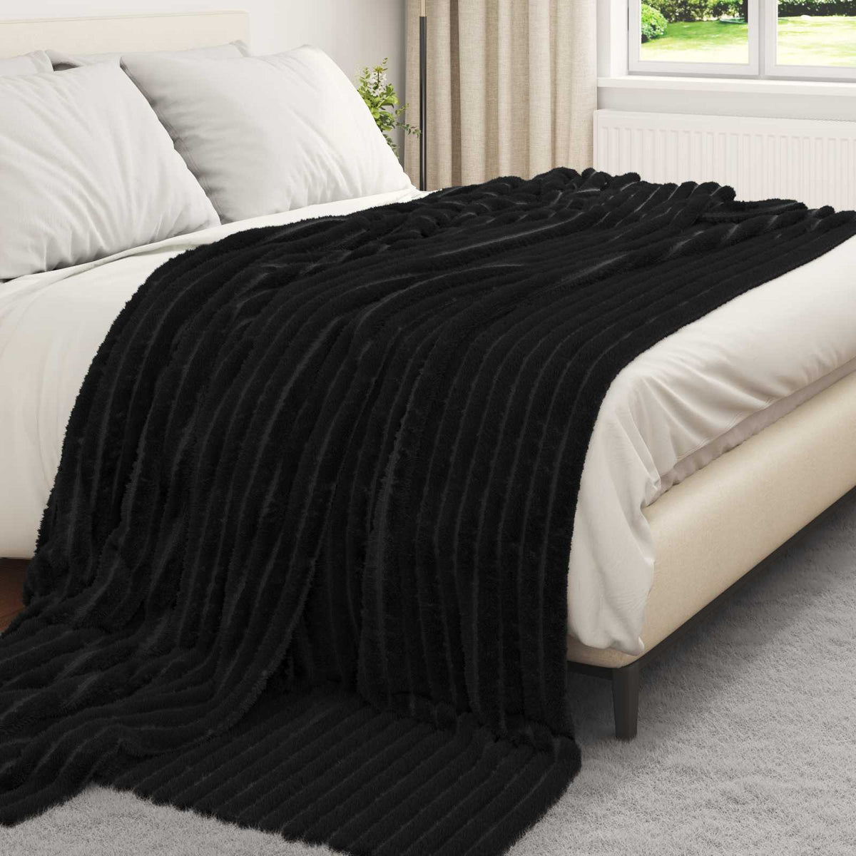Vidaxl kleden 6 st zwart 240 x 220 cm 8.76 kg fleece