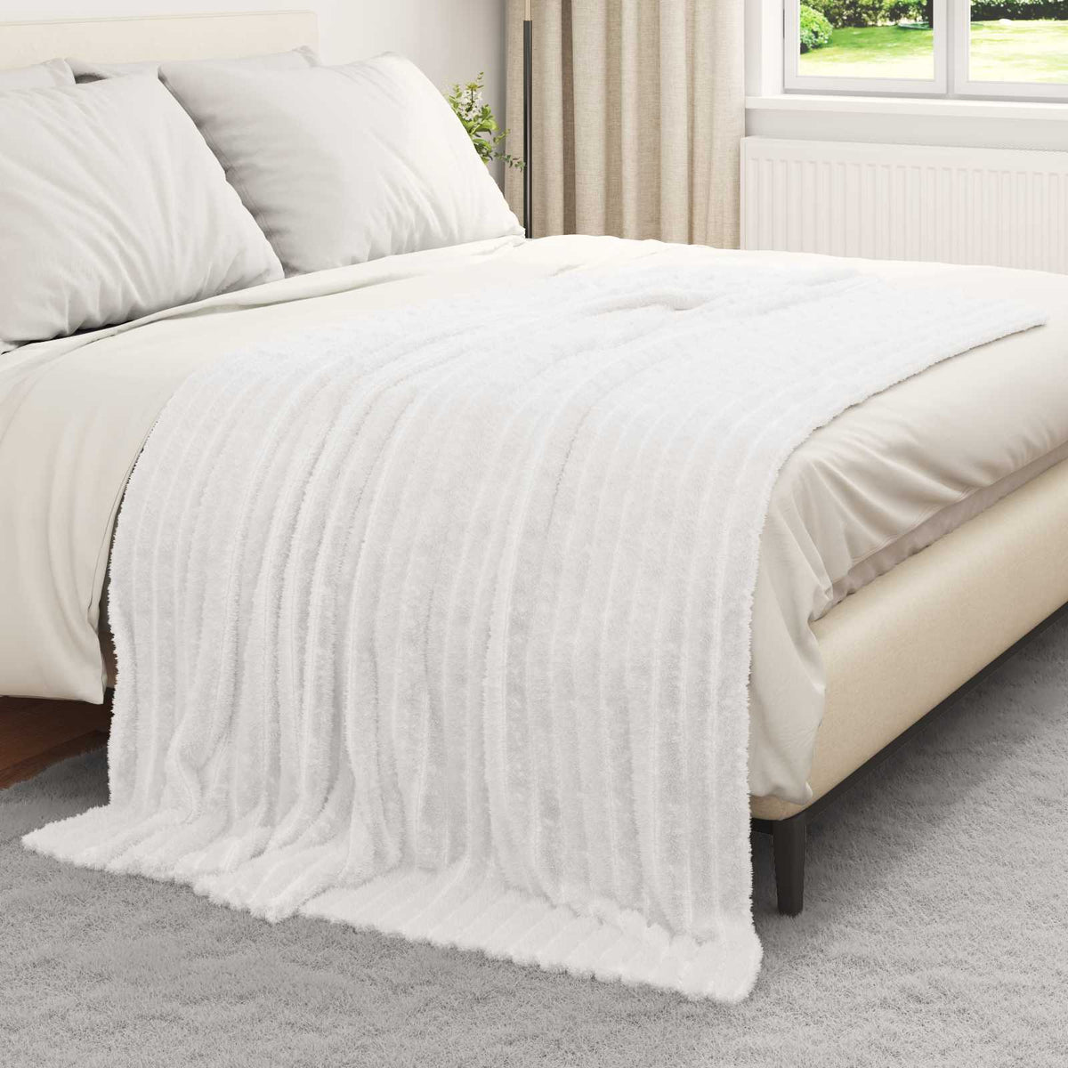 Vidaxl kleden 6 st wit 200 x 150 cm 4.75 kg fleece
