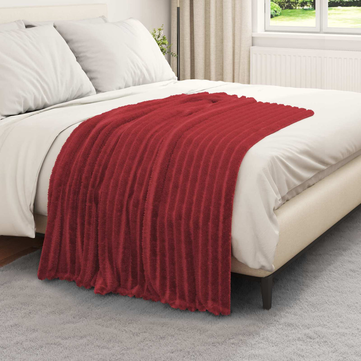 Vidaxl kleden 6 pcs bordeaux rood 150 x 130 cm fleece