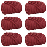 Vidaxl kleden 6 pcs bordeaux rood 150 x 130 cm fleece