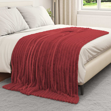 Vidaxl kleden 6 st bordeaux rood 200 x 150 cm 4.75 kg fleece