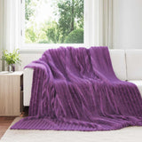 Vidaxl kleden 6 pcs paars 240 x 220 cm fleece