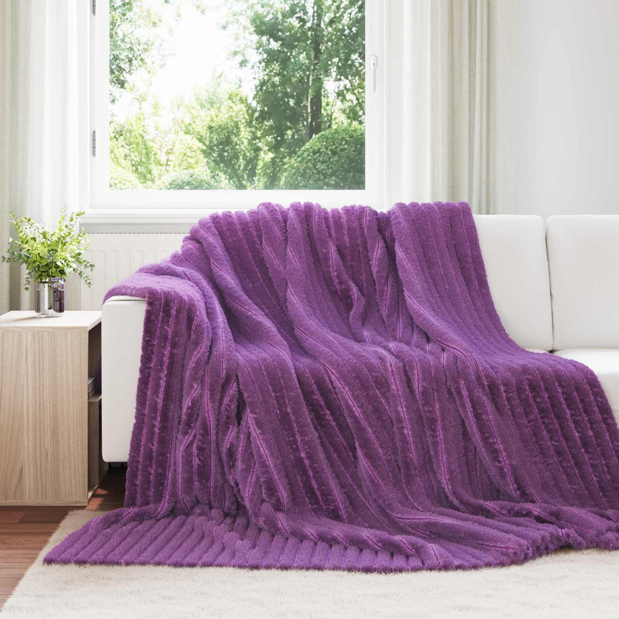 Vidaxl kleden 6 pcs paars 270 x 240 cm fleece