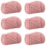 Vidaxl kleden 6 pcs roze 270 x 240 cm fleece