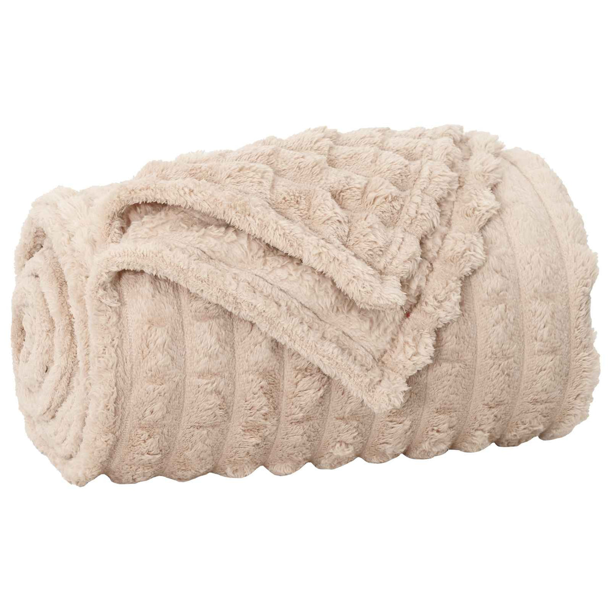 Vidaxl gooi deken beige 200 x 150 cm fleece