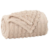 Vidaxl gooi deken beige 200 x 150 cm fleece