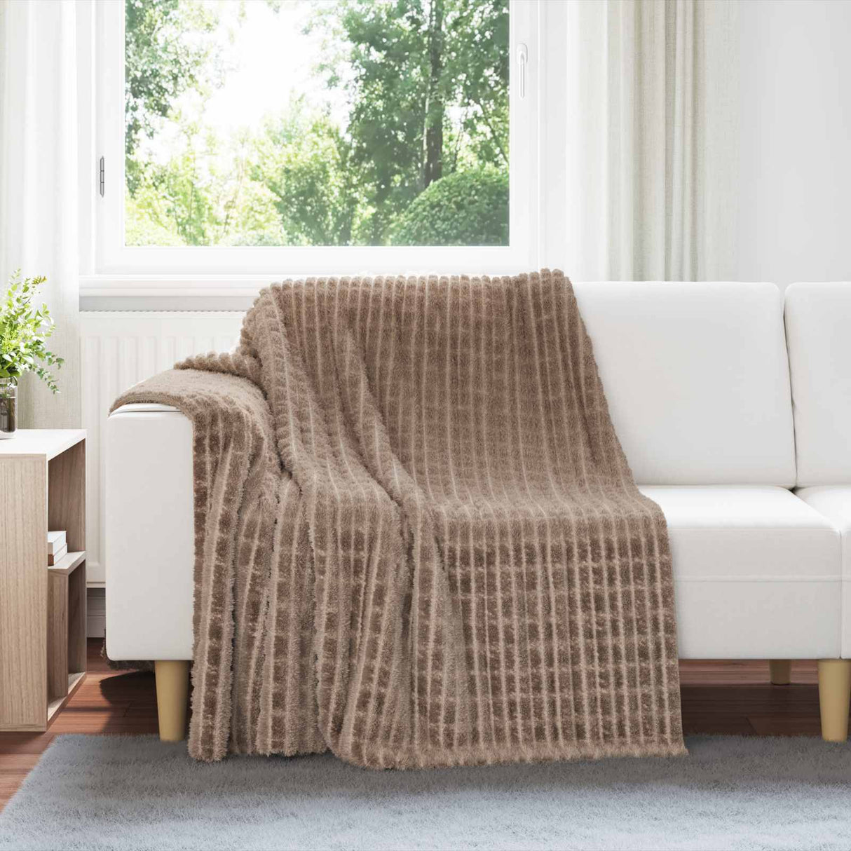 Vidaxl gooi deken kameel 200 x 150 cm fleece