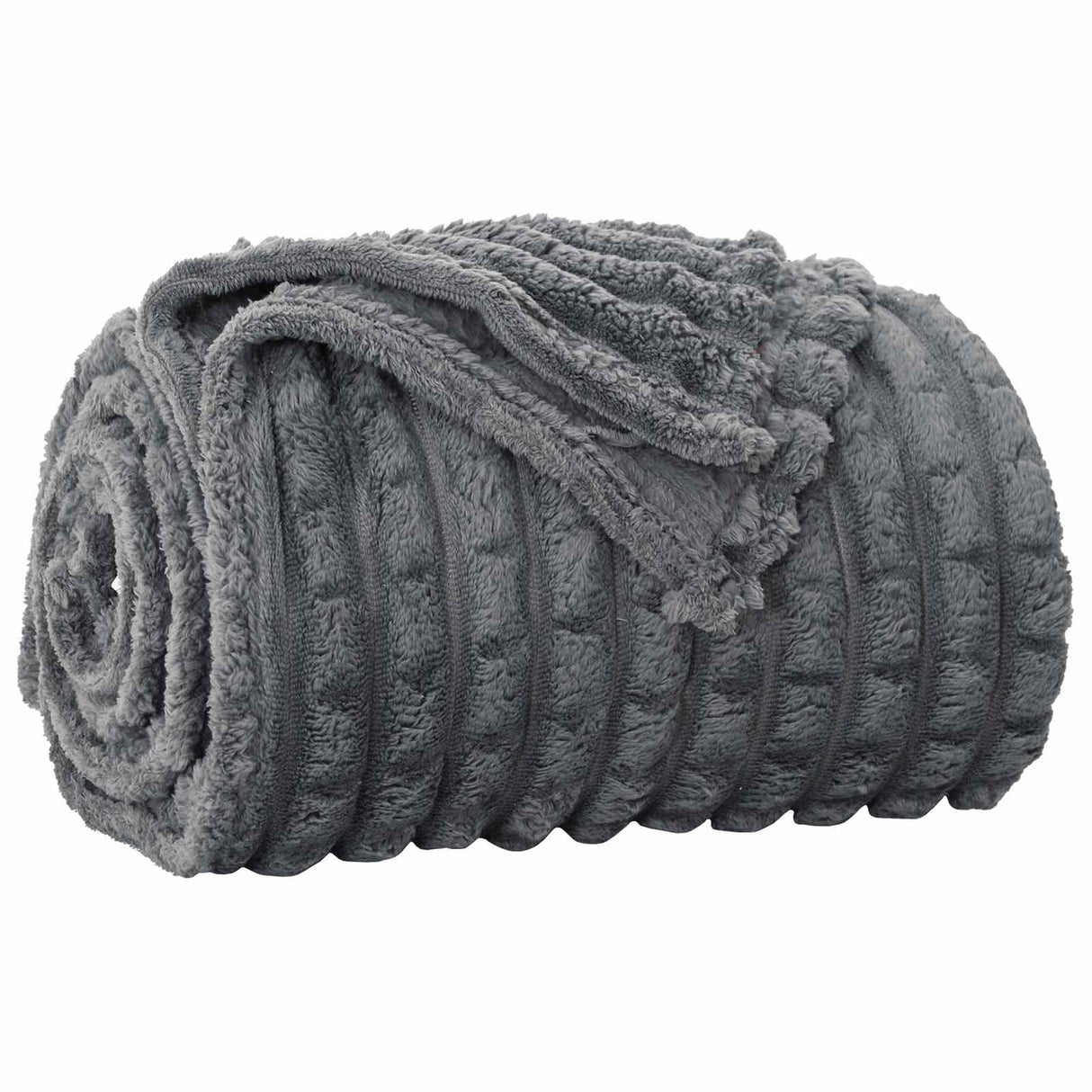 Vidaxl gooi deken donkergrijs 200 x 150 cm fleece