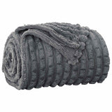 Vidaxl gooi deken donkergrijs 270 x 240 cm fleece