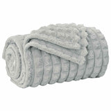 Vidaxl gooi deken grijs 240 x 220 cm fleece