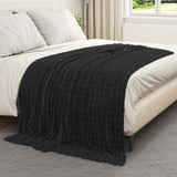 Vidaxl gooi deken zwart 200 x 150 cm fleece