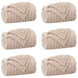 Vidaxl kleden 6 pcs beige 150 x 130 cm fleece