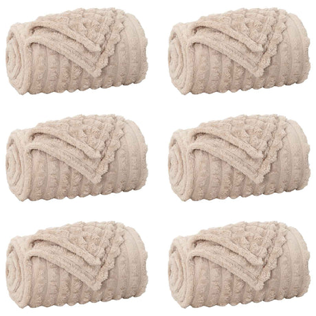 Vidaxl kleden 6 pcs beige 150 x 130 cm fleece