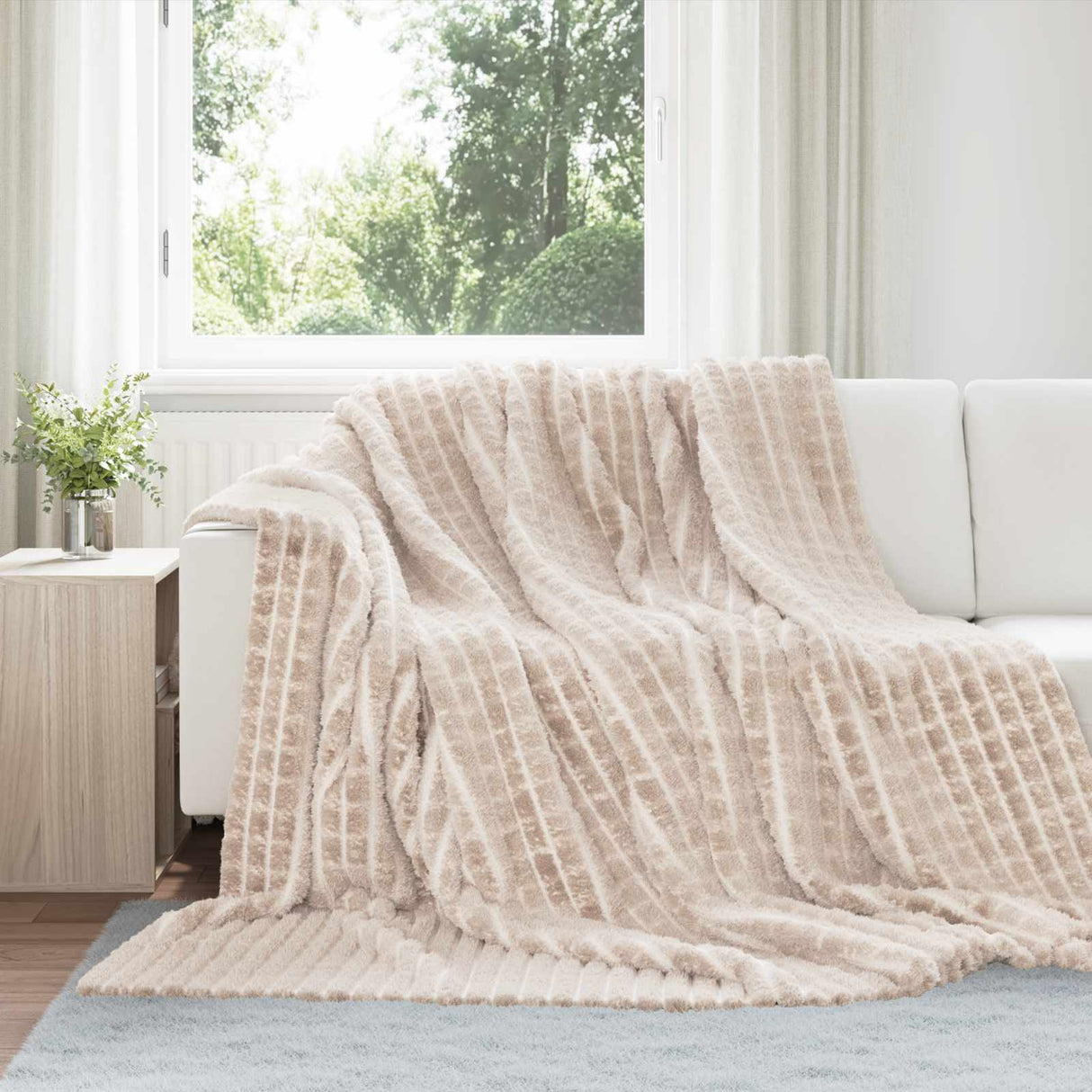 Vidaxl kleden 6 pcs beige 240 x 220 cm fleece