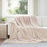 Vidaxl kleden 6 pcs beige 240 x 220 cm fleece