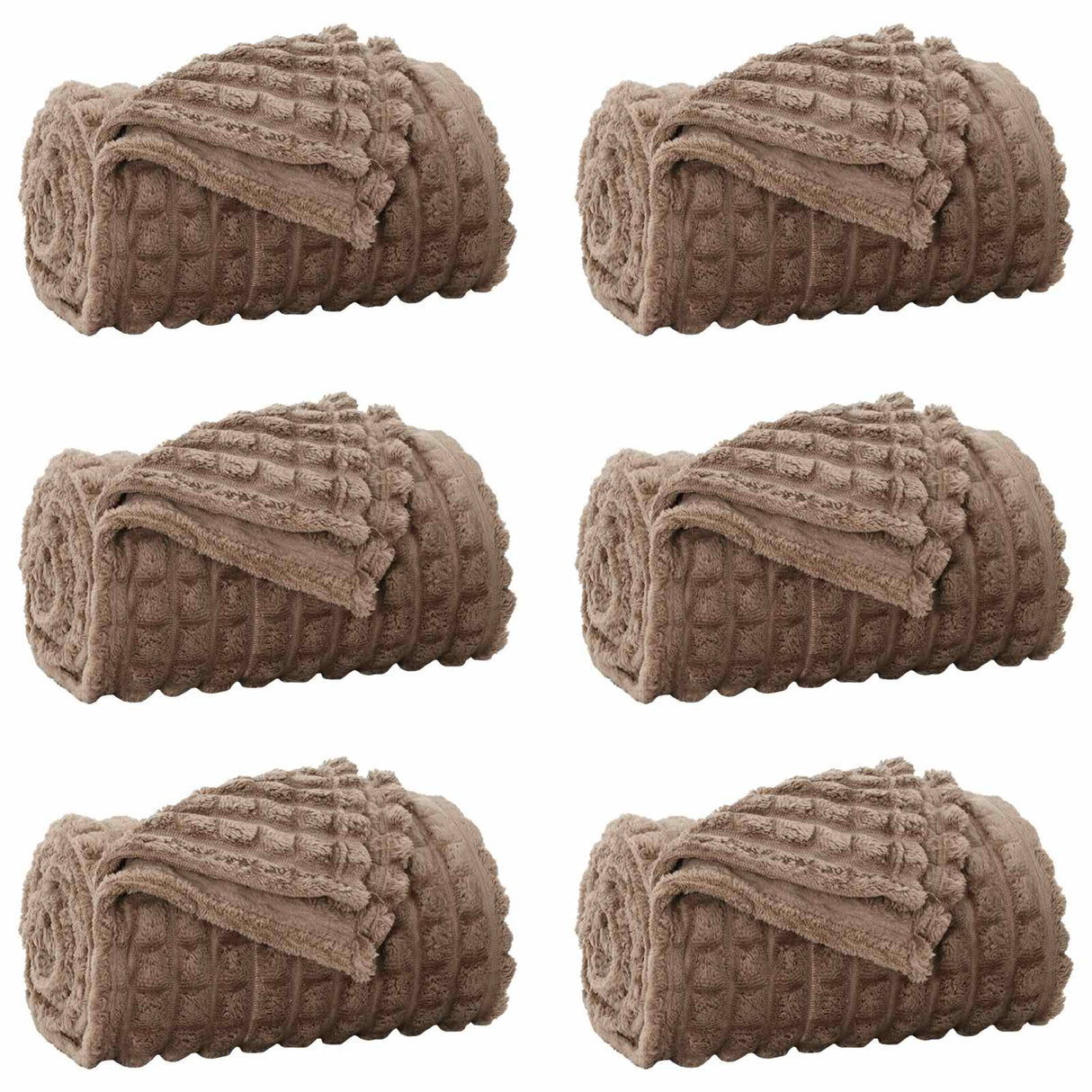 Vidaxl kleden 6 pcs kameel 200 x 150 cm fleece