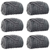 Vidaxl kleden 6 pcs donkergrijs 150 x 130 cm fleece