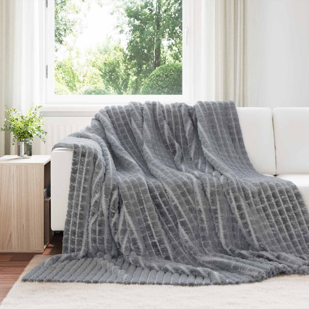 Vidaxl kleden 6 pcs donkergrijs 270 x 240 cm fleece