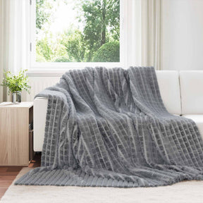 Vidaxl kleden 6 st donkergrijs 270 x 240 cm 9.44 kg fleece