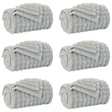 Vidaxl kleden 6 pcs grijs 200 x 150 cm fleece