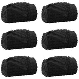 Vidaxl kleden 6 pcs zwart 150 x 130 cm fleece