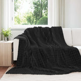 Vidaxl kleden 6 pcs zwart 240 x 220 cm fleece