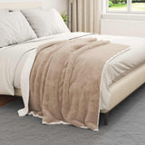 Vidaxl gooi deken kameel 130 x 150 cm fleece