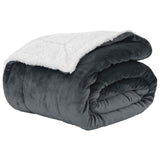 Vidaxl gooi deken donkergrijs 130 x 150 cm fleece